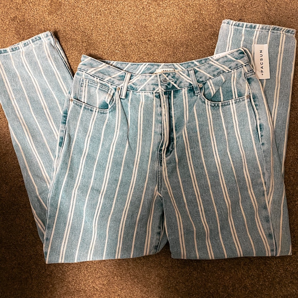 PacSun Denim stripped mom jeans